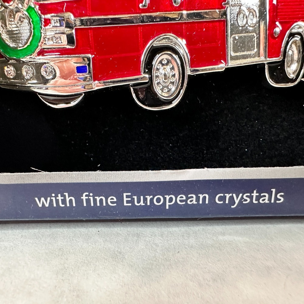 Fire Fighter Christmas Ornament Set of 3 Fire Truck Helmet Fireman Captain NEW - Picture 7 of 16